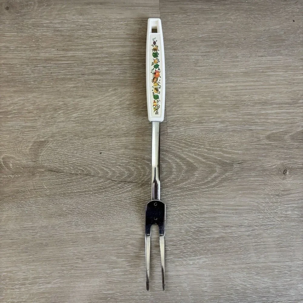 Spice Of Life Meat Serving Fork Ekco Mushrooms Vegetables Corning USA Vintage